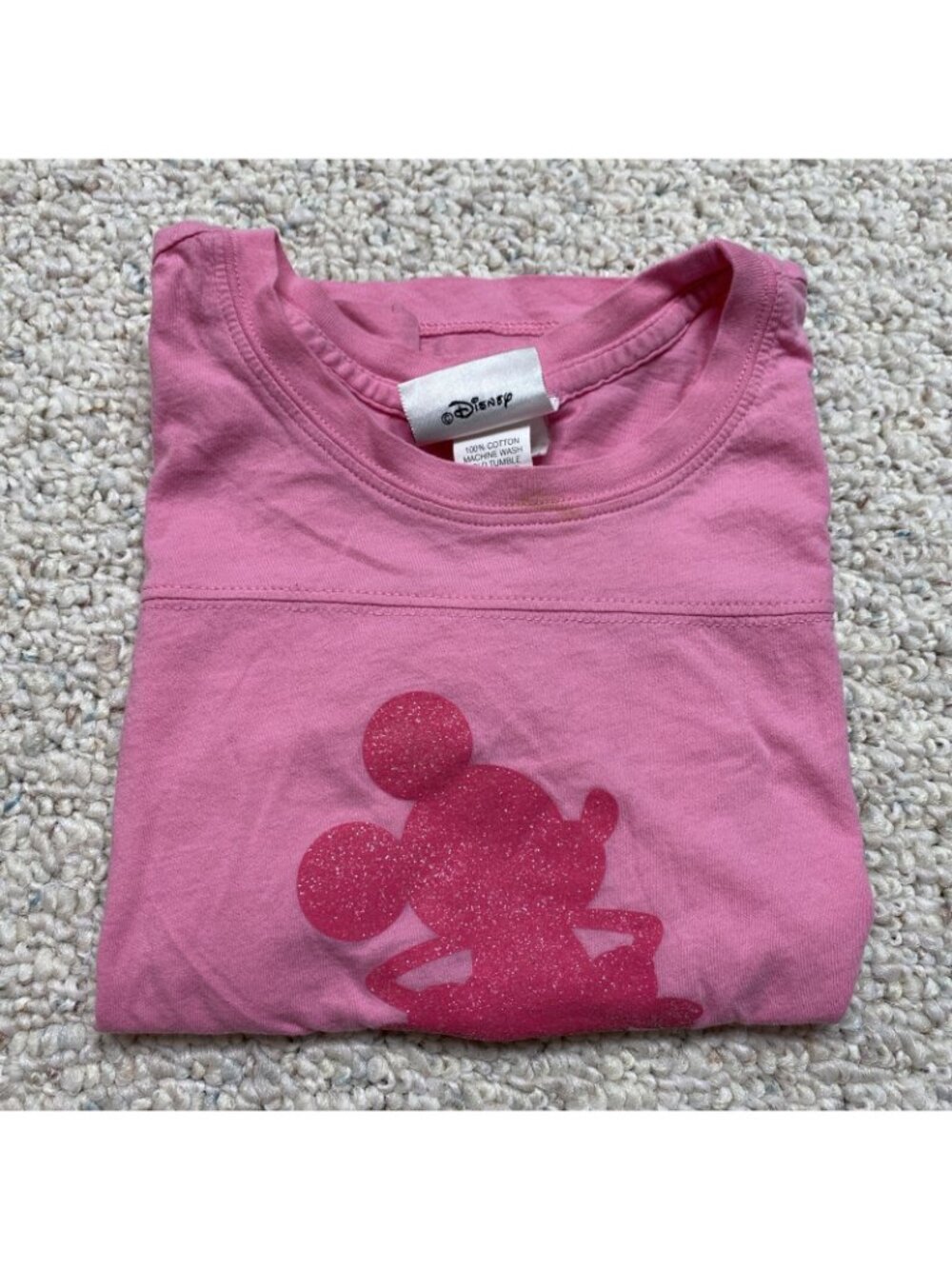 Walt Disney World Pink Mickey Graphic Tee Short Sleeve sz S Crew Neck Casual - Picture 8 of 10